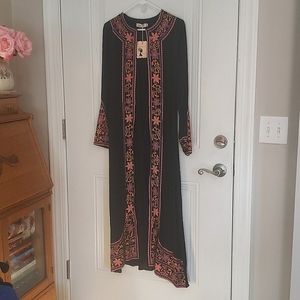 Embroidered Cotton Duster